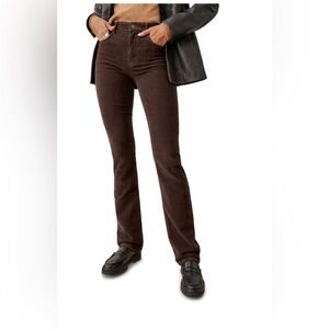 Reformation Payton High Rise Courderoy Bootcut Pant Size 24 in Brown
